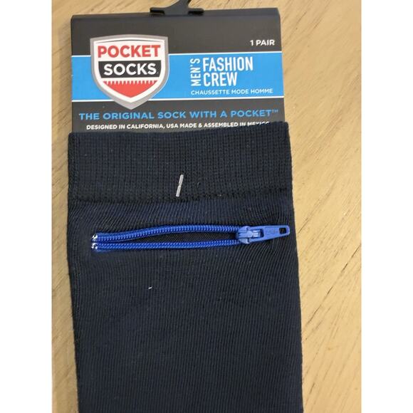 NEW Pocket Socks Zipper Holds Money Credit Card ID Polka Dot Womens 9-13 Lot 2 - Picture 5 of 7